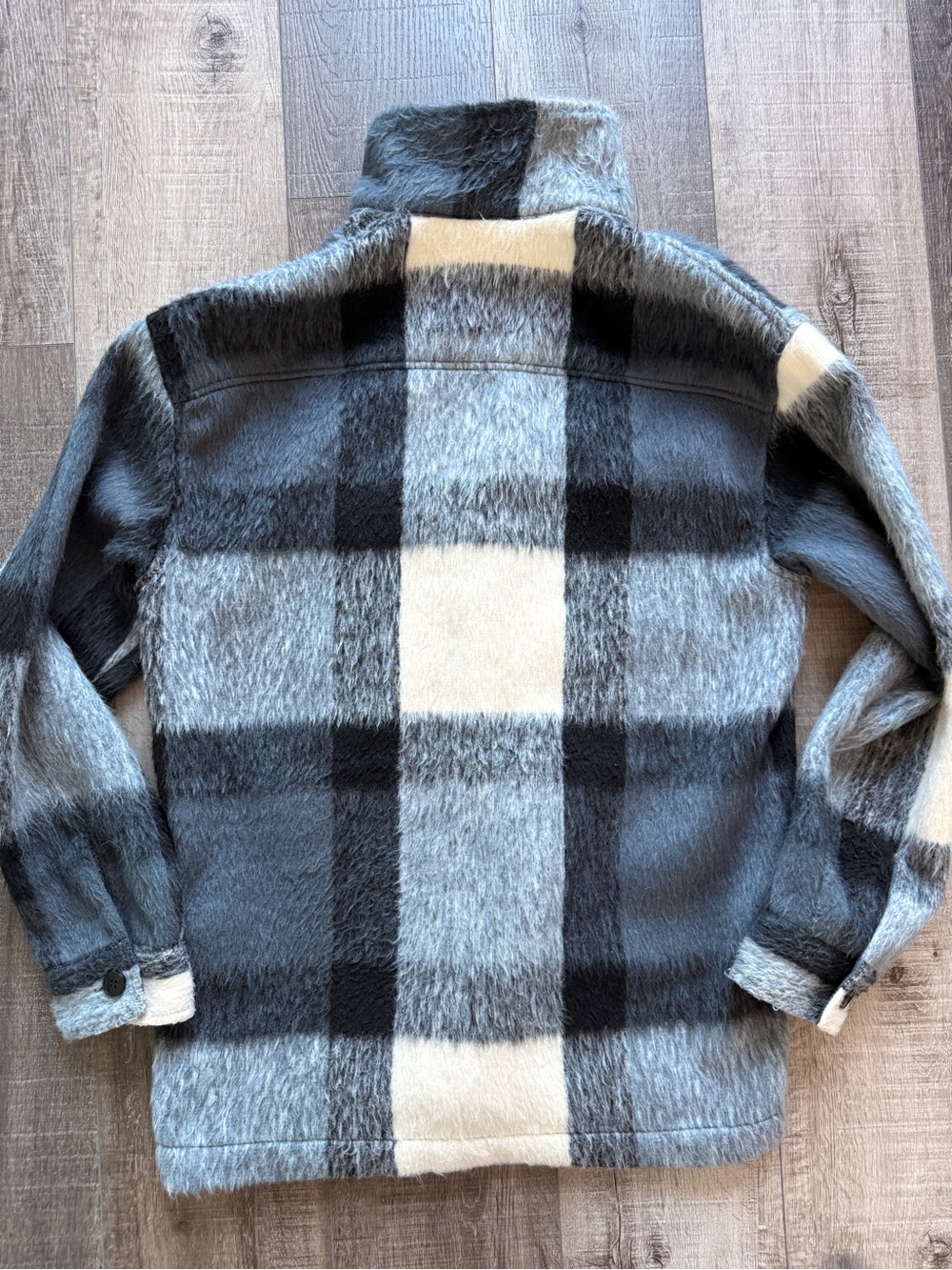 Plaid Button-Up Shacket Jacket - Picture 2 of 3